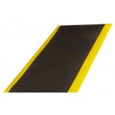 Crown Wear-Bond Tuff-Spun Diamond Surface Dry Area Anti-Fatigue Mat - 3' x 12', Black/Yellow